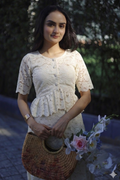 Camellia Lace Round Neck Top