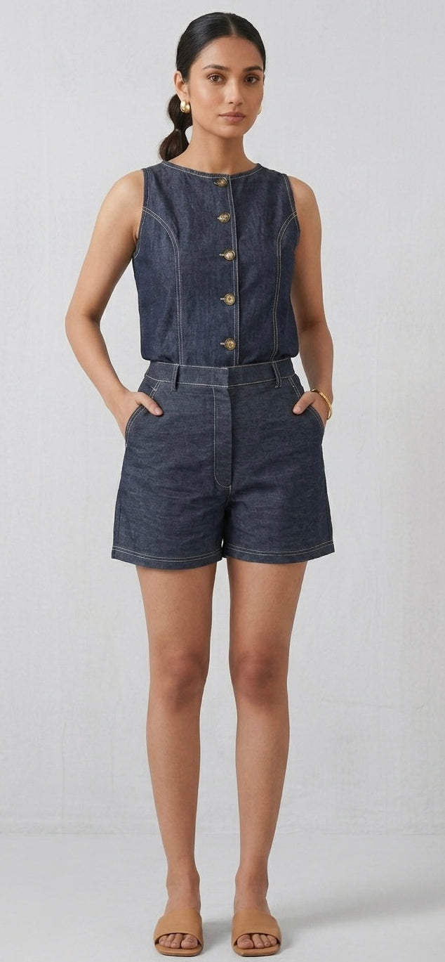 Denim shorts