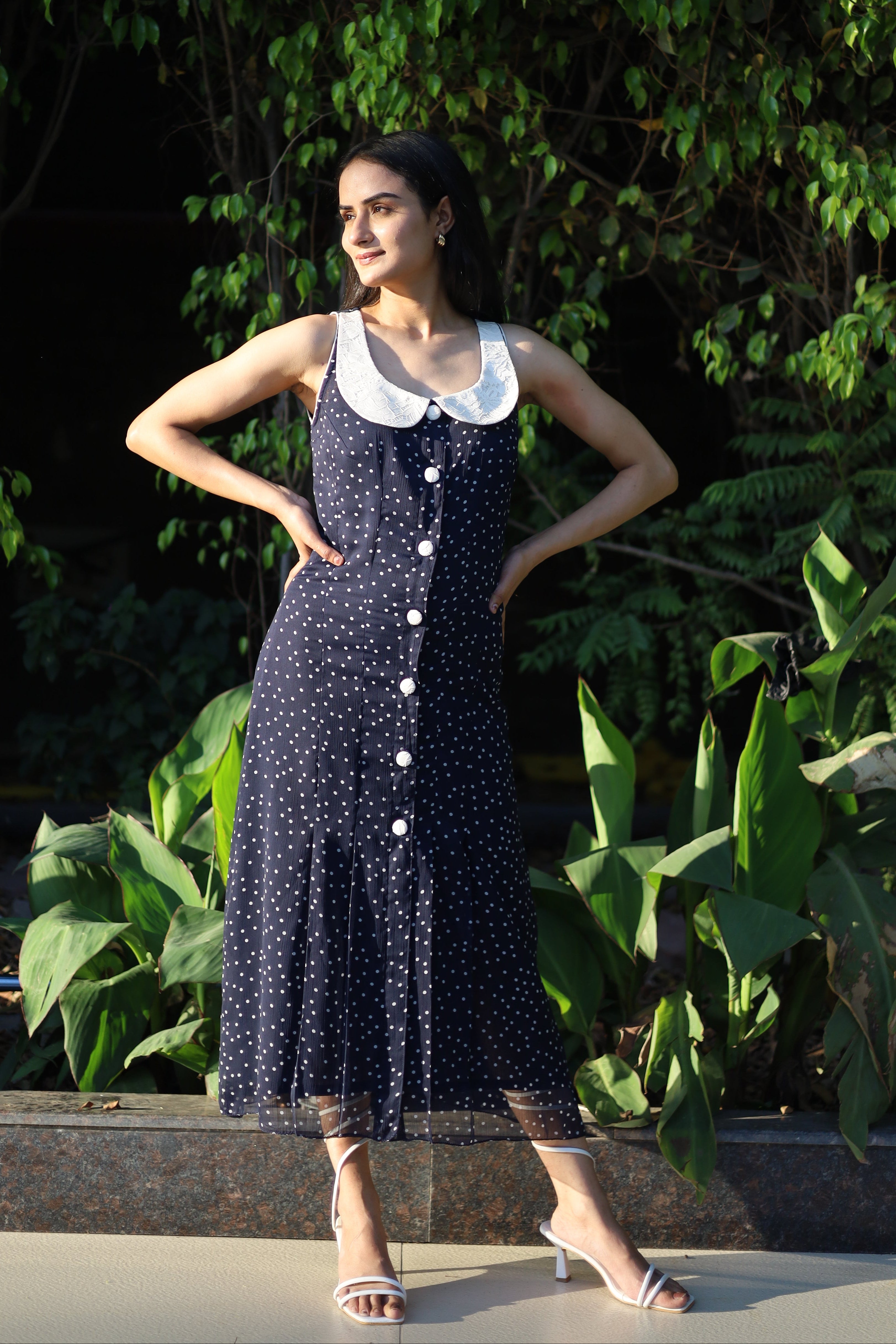 Polka Dot Midi Dress