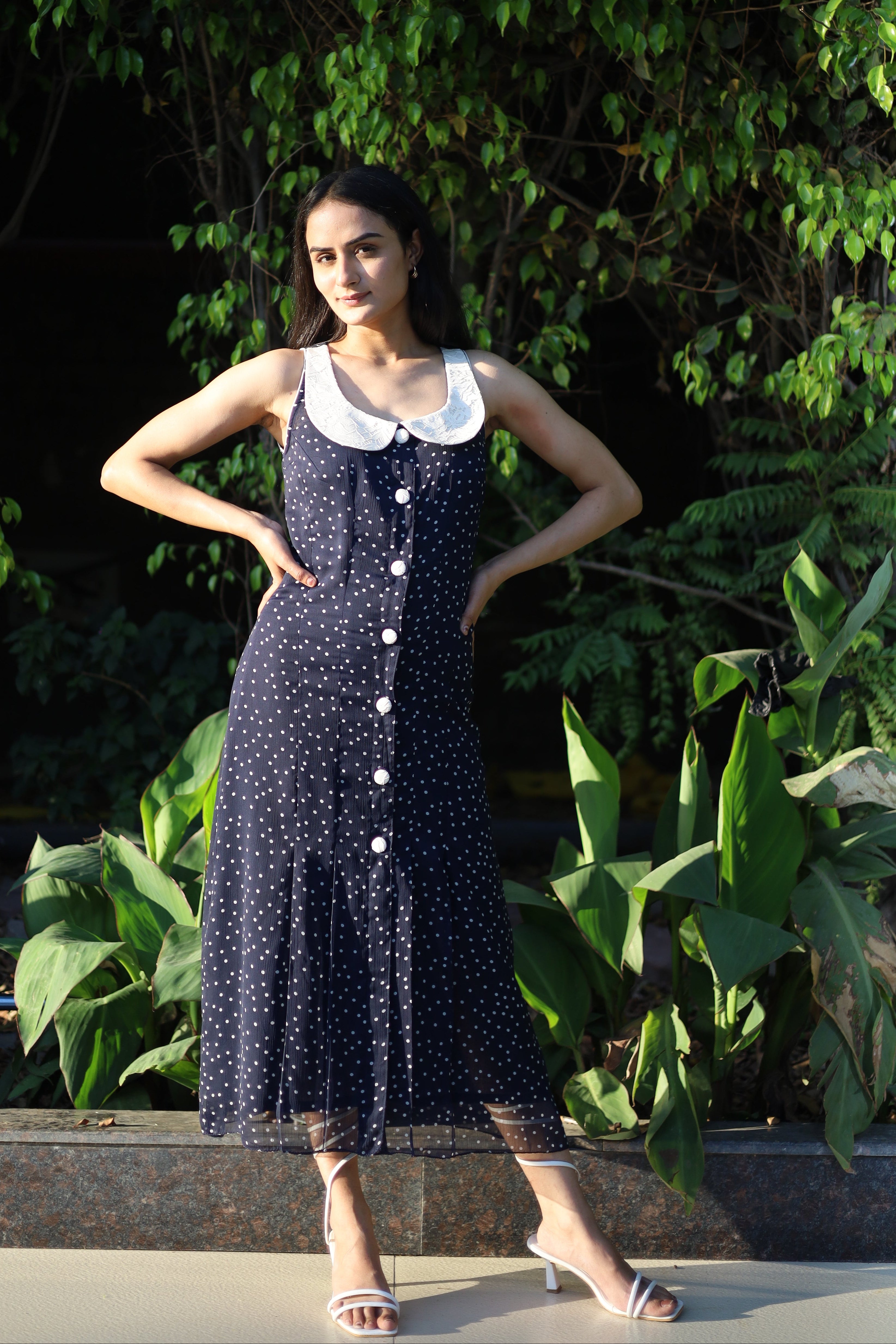 Polka Dot Midi Dress