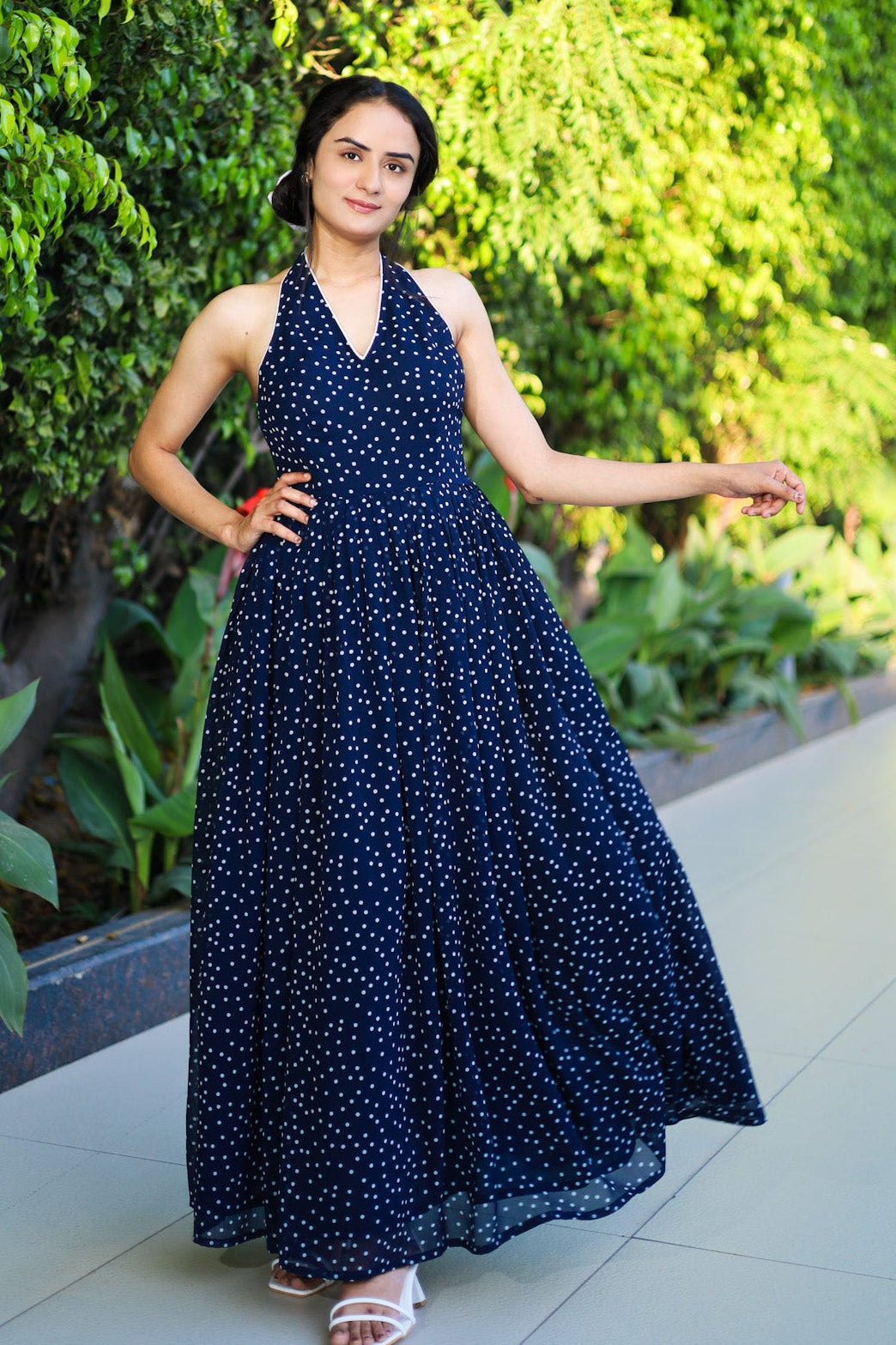 Polka Dot Maxi Dress