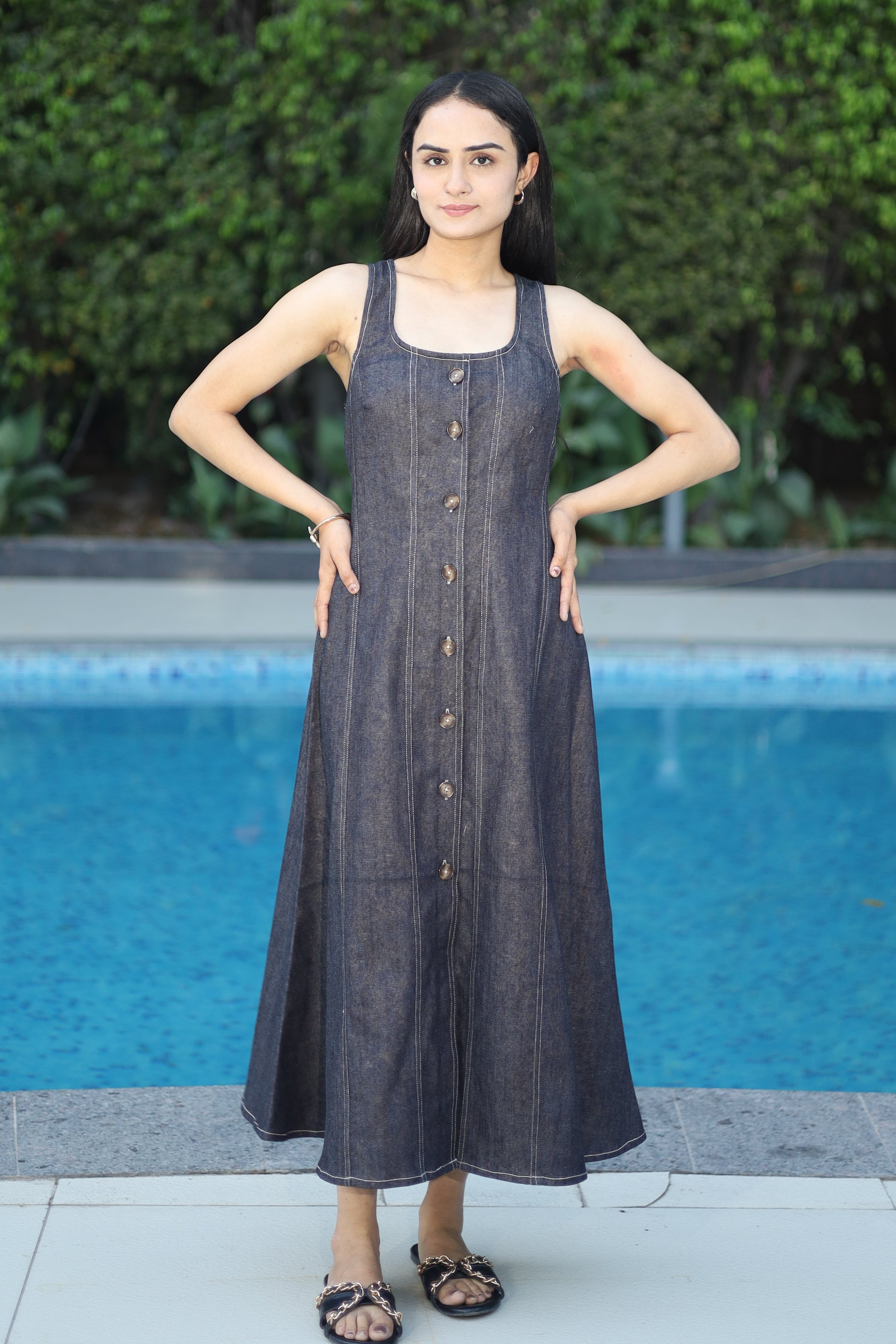 Denim Midi Dress