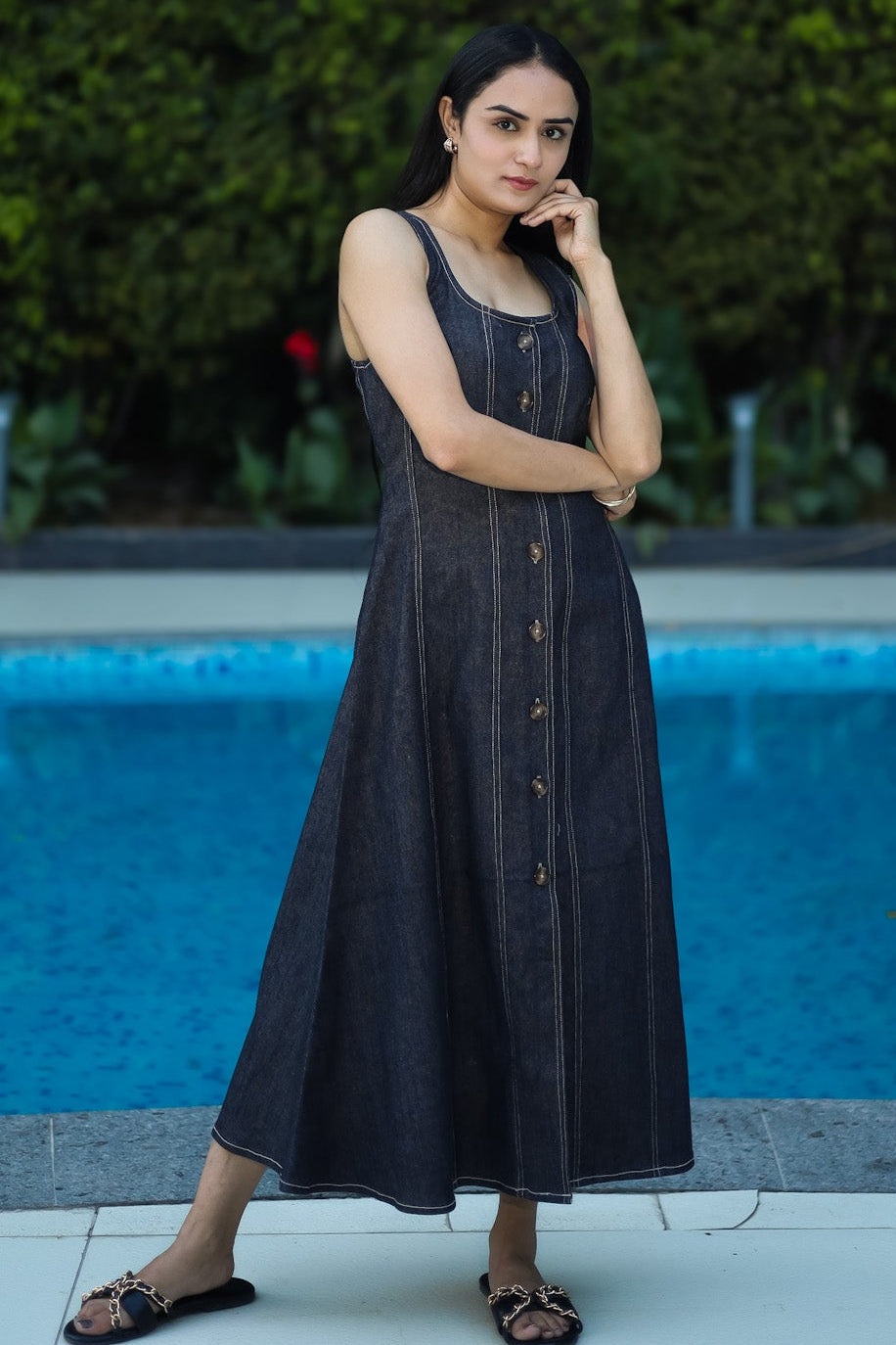 Denim Midi Dress
