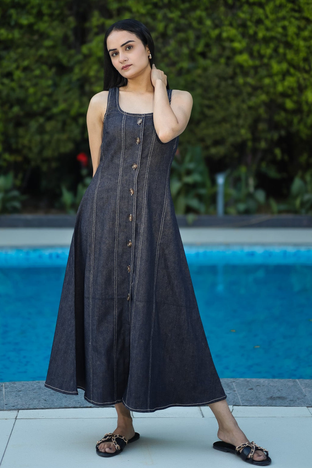 Denim Midi Dress