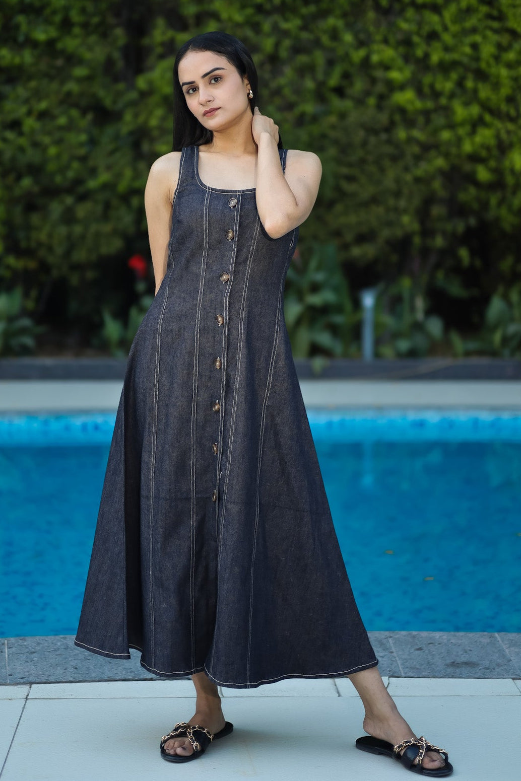 Denim Midi Dress