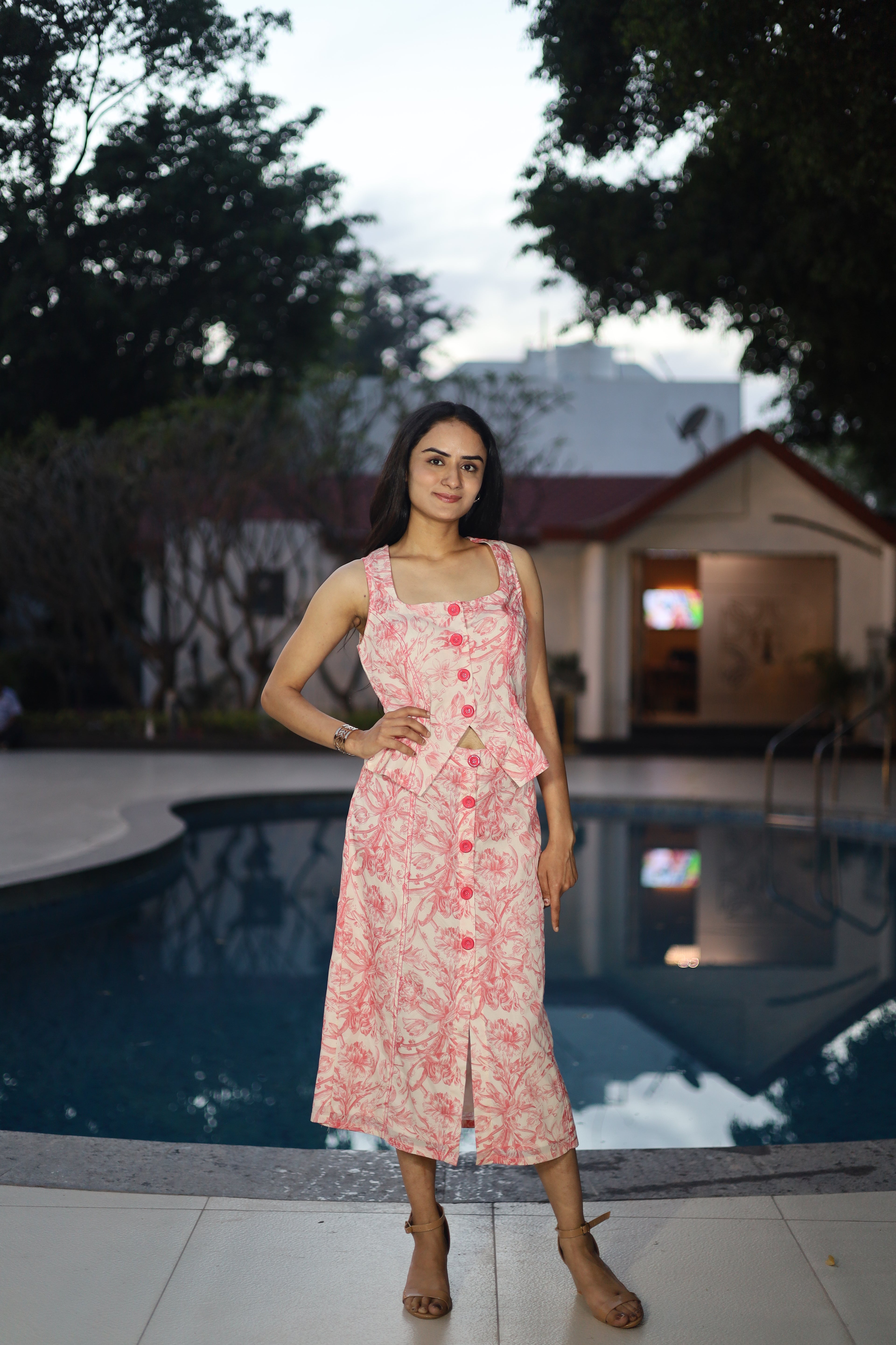 Zinnia midi skirt