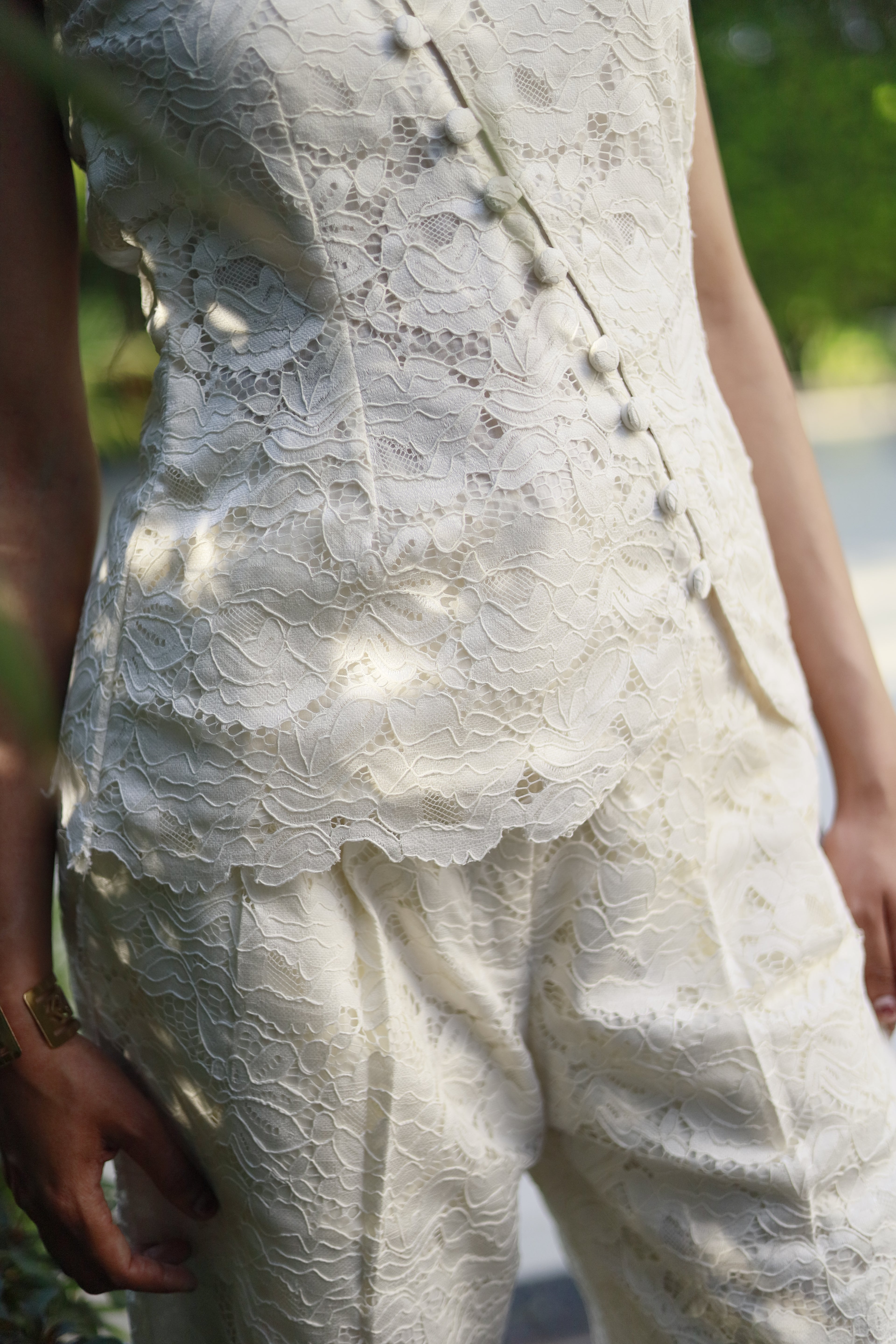 Camellia one shoulder top