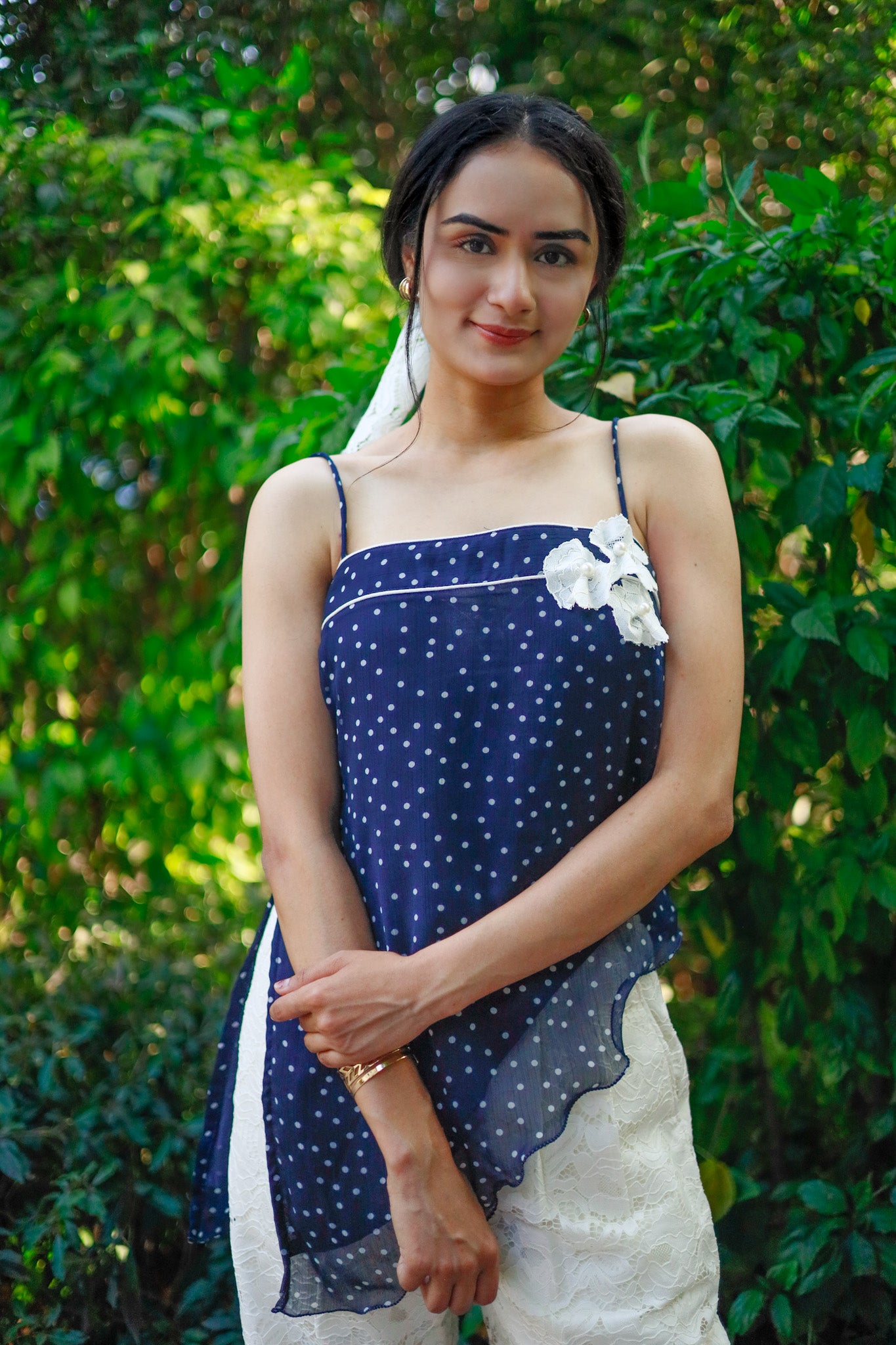 Polka Dot Strappy Top