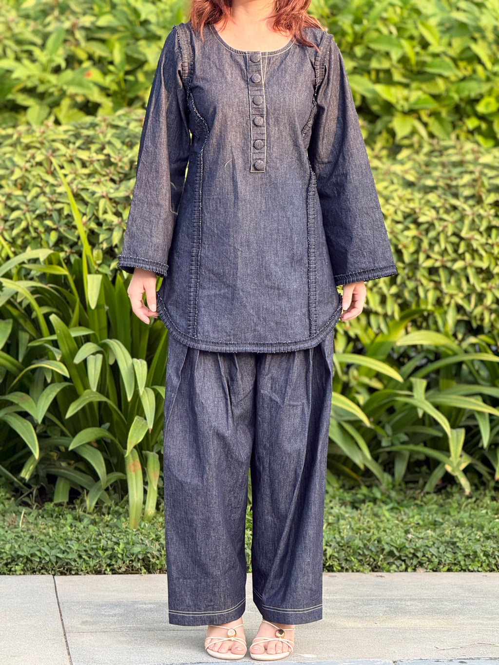 Denim Farsi suit set