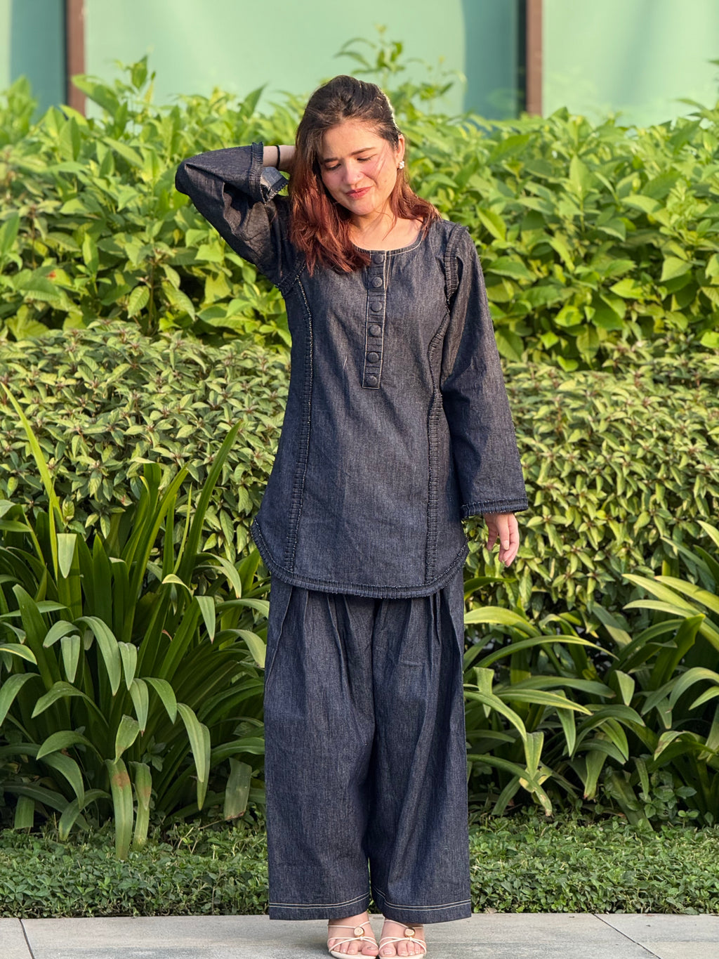 Denim Farsi suit set