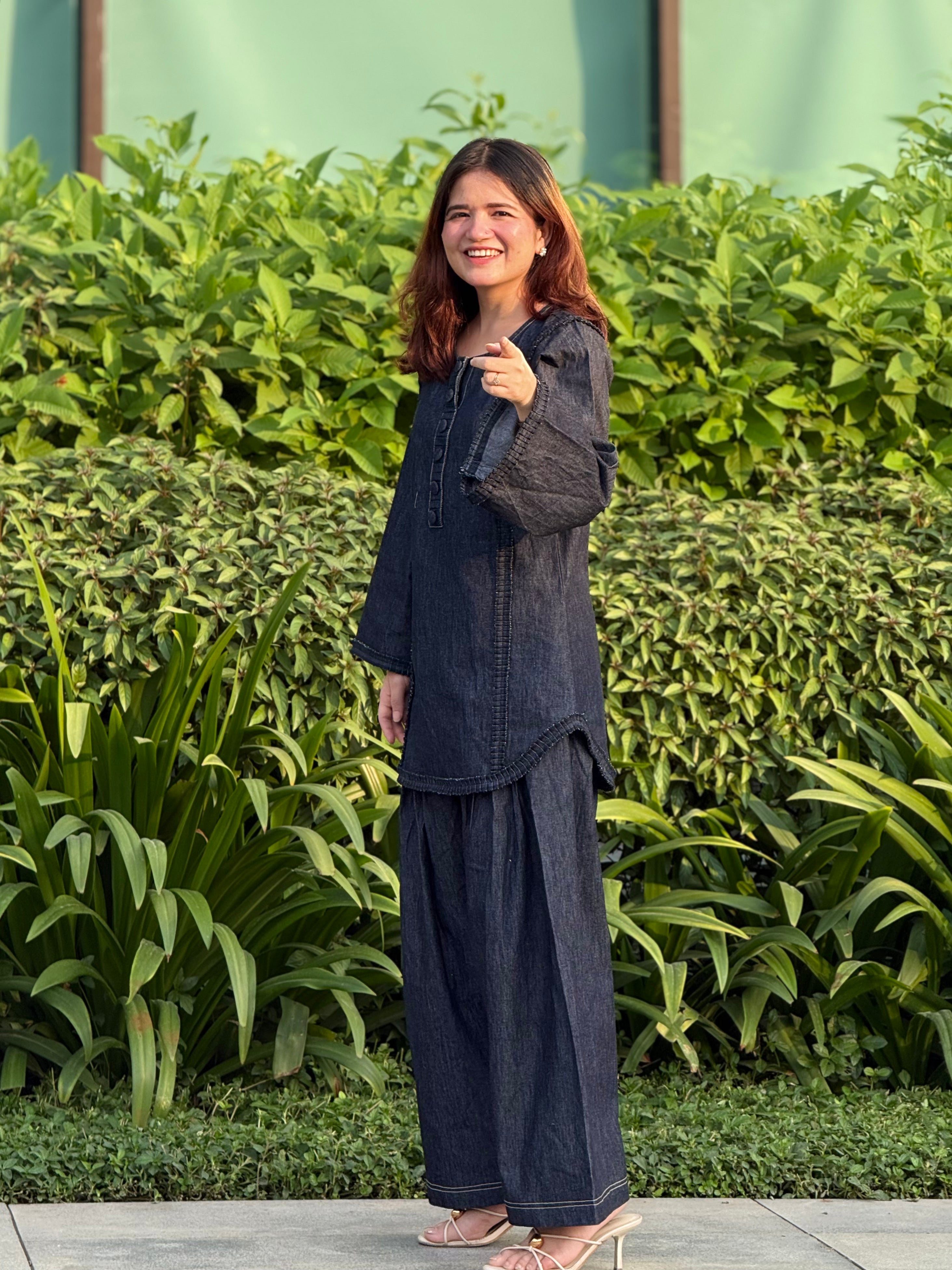 Denim Farsi suit set