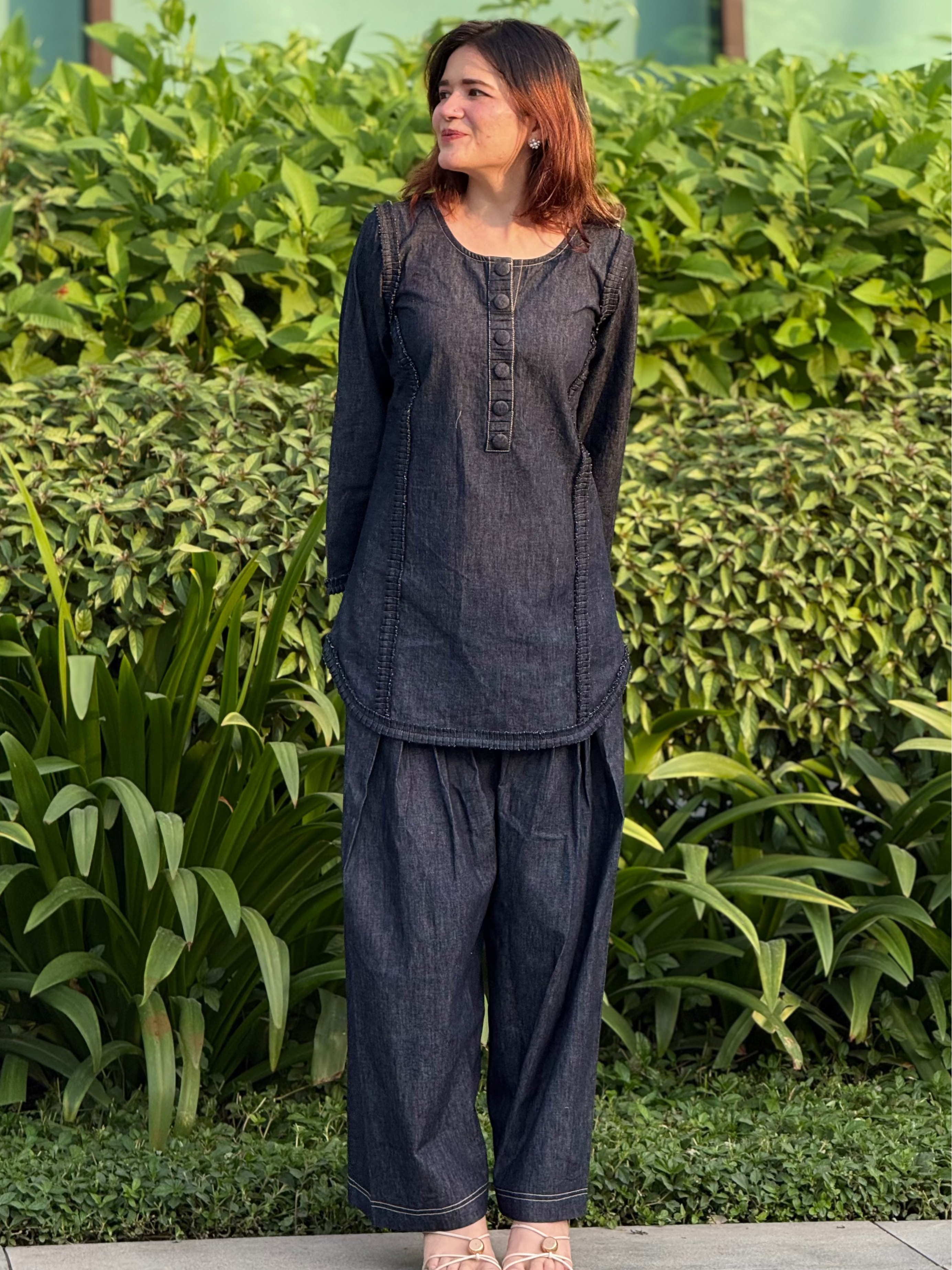 Denim Farsi suit set