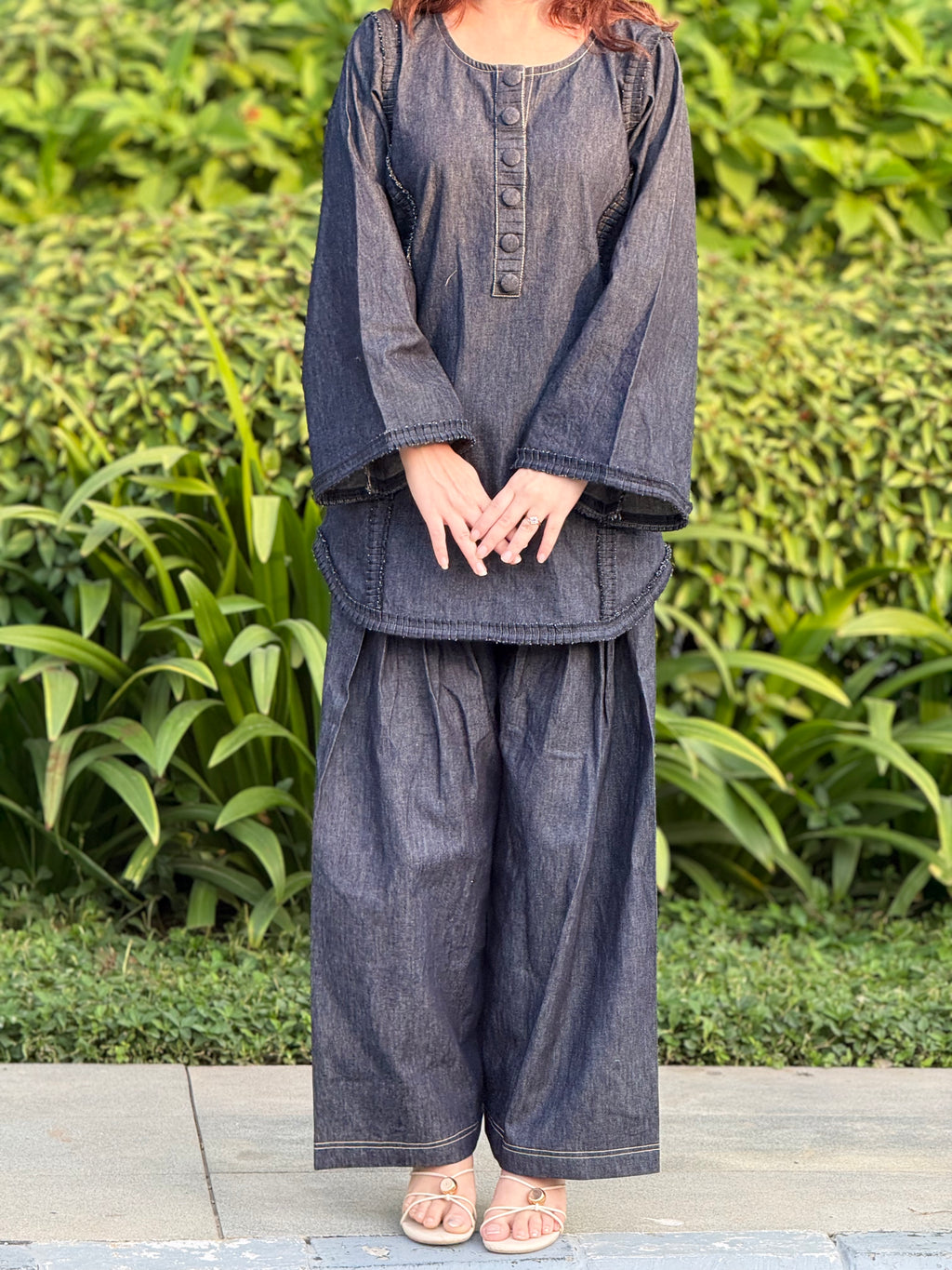 Denim Farsi suit set